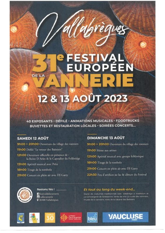 31e Festival Européen de la Vannerie